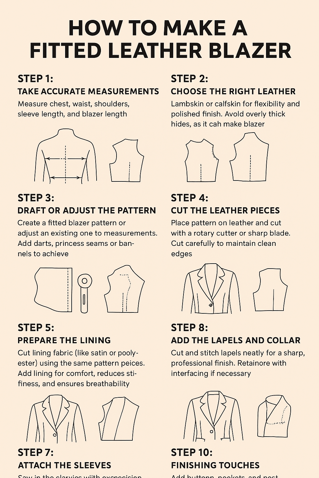 How to Make a Fitted Leather Blazer